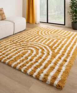 Scandinavian rug - Cozy Arch mustard yellow