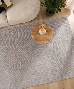 Scandinavian rug - Contour Curve grey