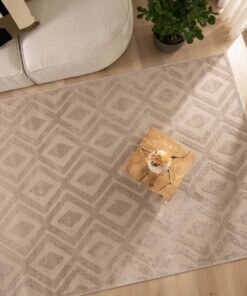 Scandinavian Rug - Contour Diamond Beige