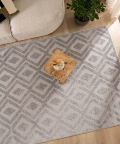 Scandinavian Rug - Contour Diamond Grey