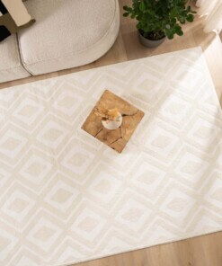 Scandinavian rug - Contour Diamond cream