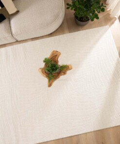 Scandinavian rug - Contour Leaf cream