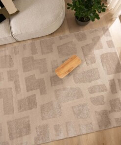 Square Scandinavian Rug - Contour Stone Beige