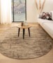 Oval viscose rug - Glamour brown