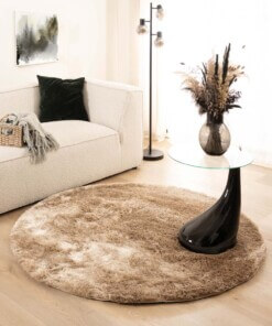 Round shaggy rug​ - Spark beige