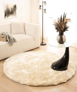Round shaggy rug​ - Spark cream