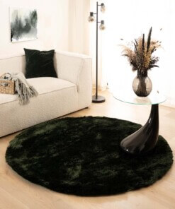 Round shaggy rug​ - Spark jade