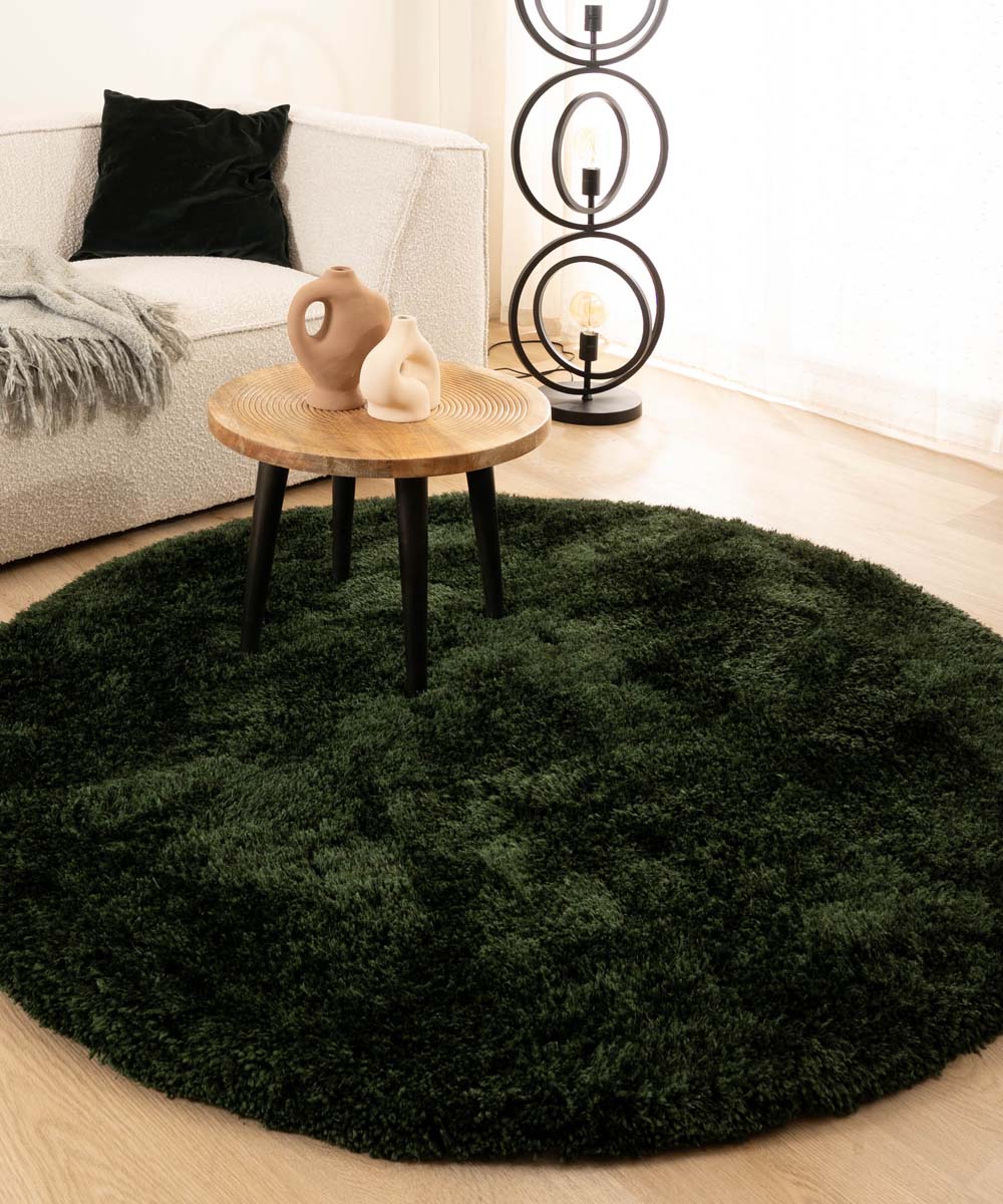Round shaggy rug - Meadow jade Round shaggy rug - Meadow jade