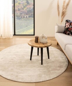 Round viscose rug - Glamour ivory