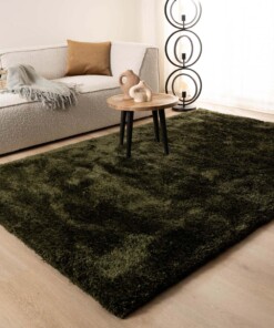 Shaggy rug - Meadow olive green
