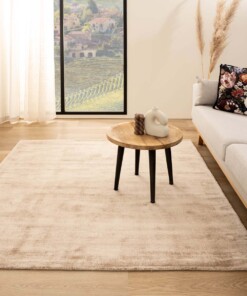Square viscose rug - Glamour beige