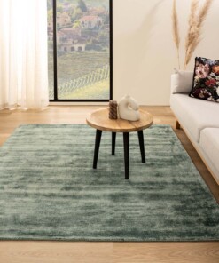 Square viscose rug - Glamour azure blue
