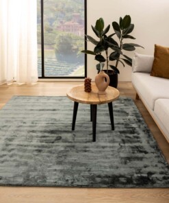 Square viscose rug - Pearl blue