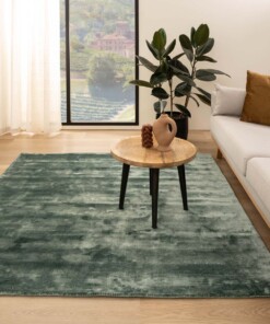 Square viscose rug - Pearl azure blue