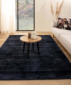 Viscose rug - Glamour navy blue