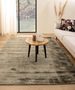 Viscose rug - Glamour olive green