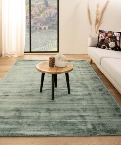 Viscose rug - Glamour azure blue