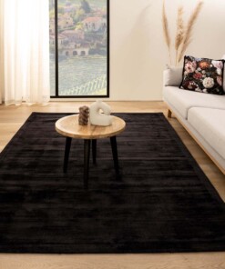 Viscose rug - Glamour black