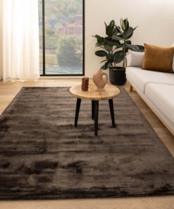 Viscose rug - Pearl dark brown