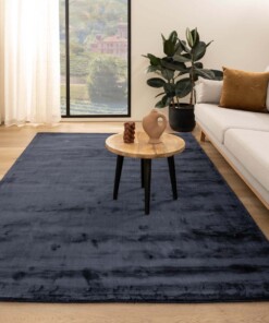 Viscose rug - Pearl navy blue