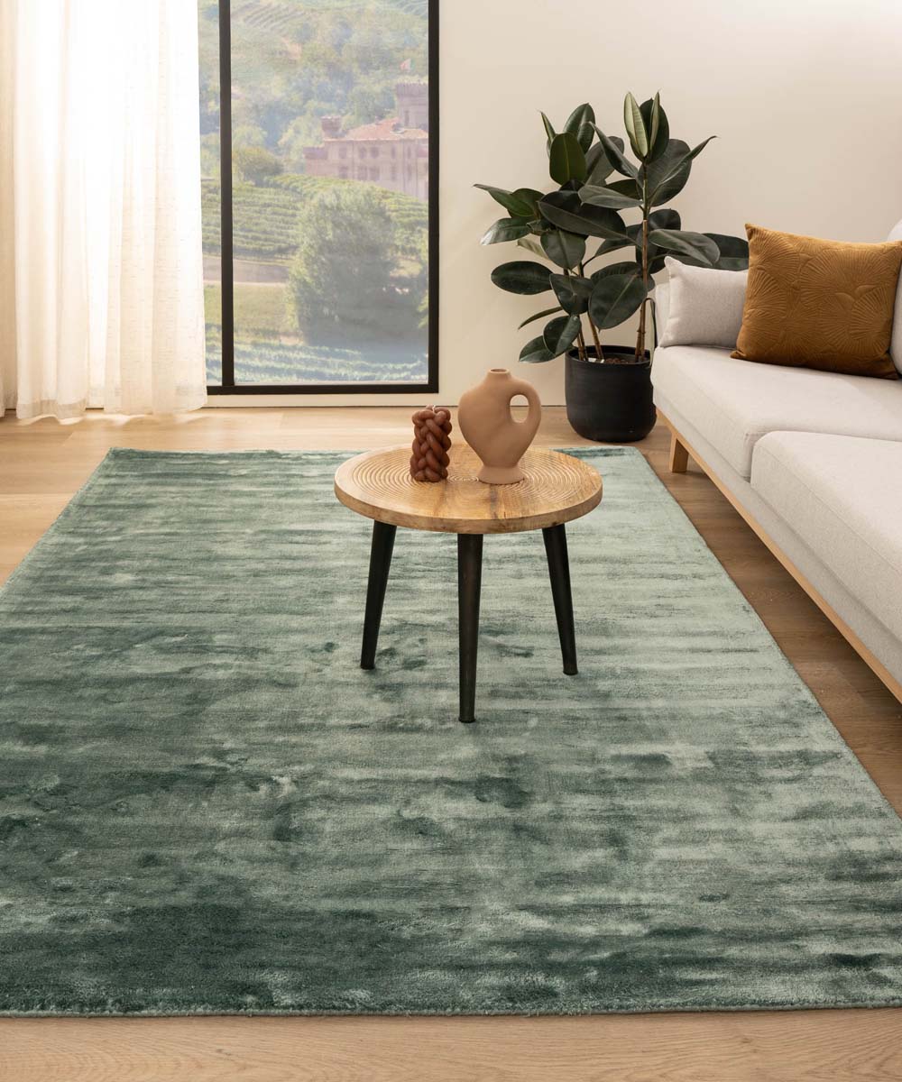 Viscose rug - Pearl azure blue Viscose rug - Pearl azure blue