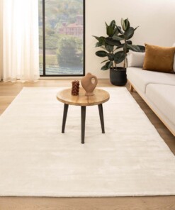 Viscose rug - Pearl white