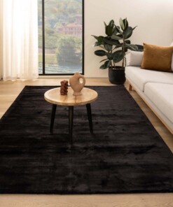 Viscose rug - Pearl black
