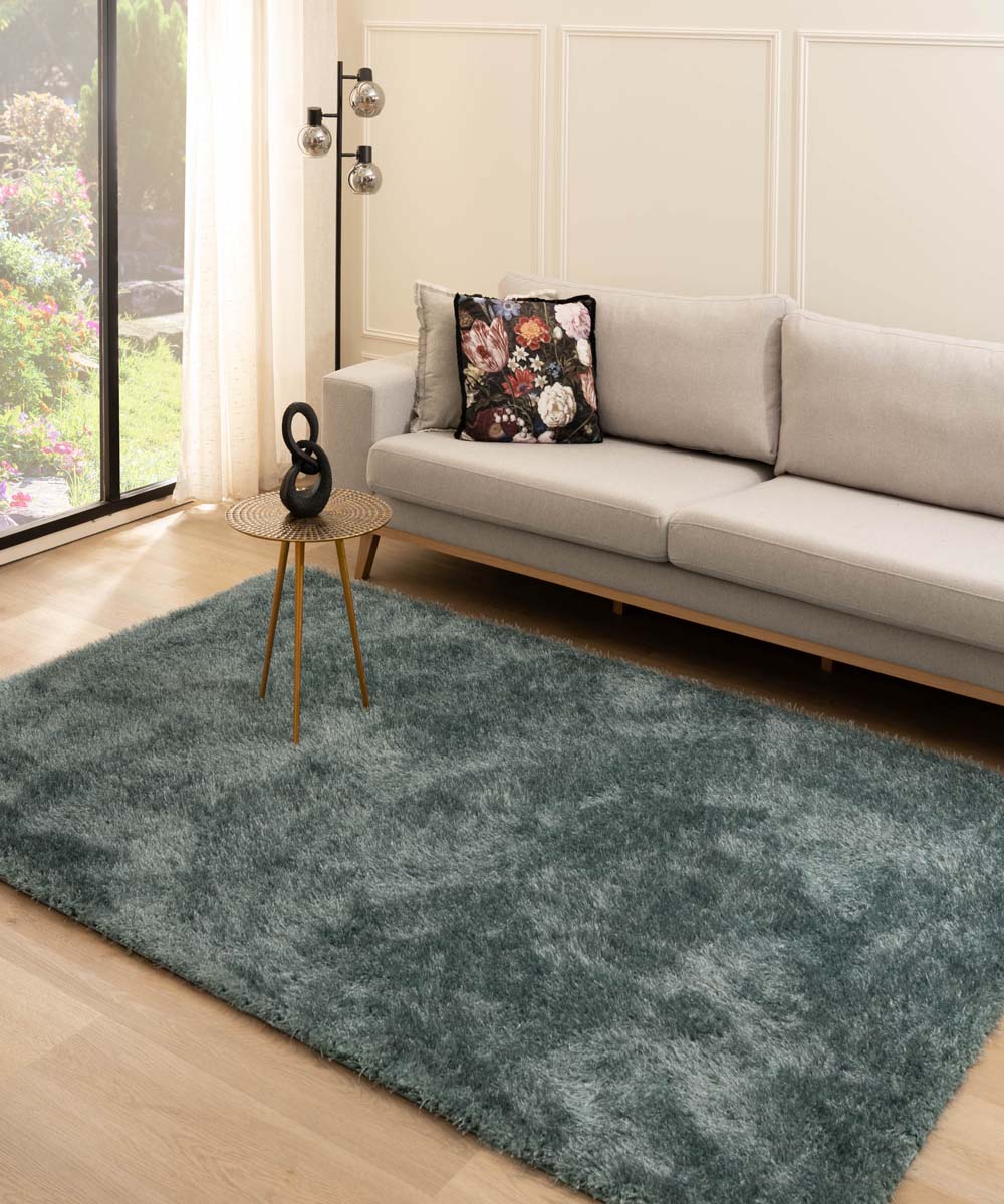 Velvet rug - Posh blue Velvet rug - Posh blue
