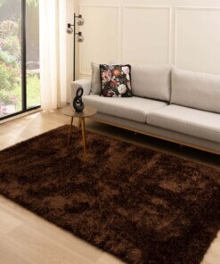 Velvet rug - Posh dark brown