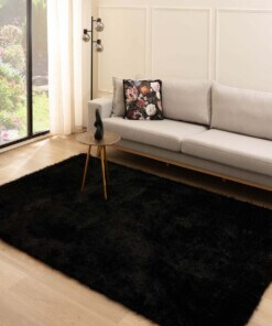 Velvet rug - Posh black