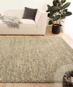 Wool rug - Fjell olive green
