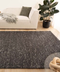 Wool rug - Hyssing black
