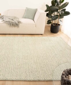 Wool rug - Løkke mint green