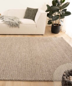 Wool rug - Løkke sand color