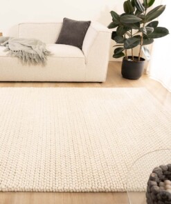 Wool rug - Løkke ivory