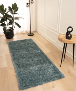 Velvet runner rug - Posh blue