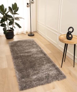 Velvet runner rug - Posh grey