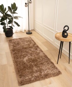 Velvet runner rug - Posh brown