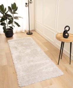 Velvet runner rug - Posh light silver