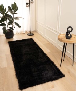 Velvet runner rug - Posh black