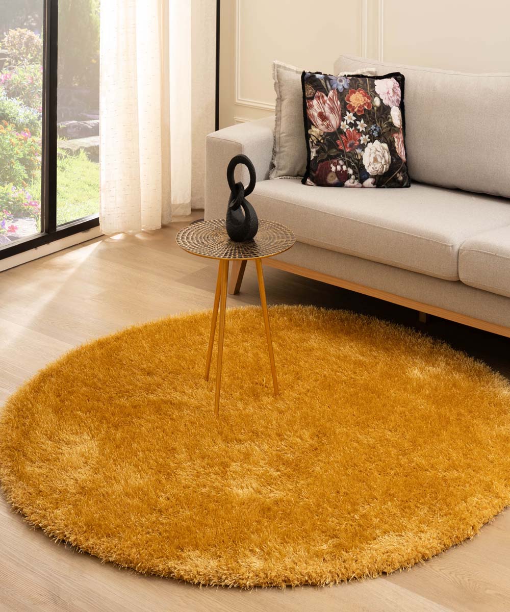 Round velvet rug - Posh gold Round velvet rug - Posh gold