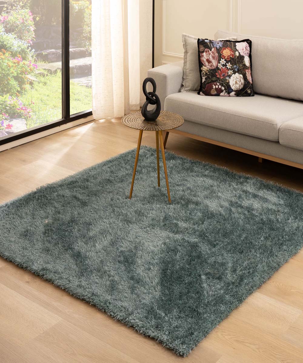 Square velvet rug - Posh blue Square velvet rug - Posh blue