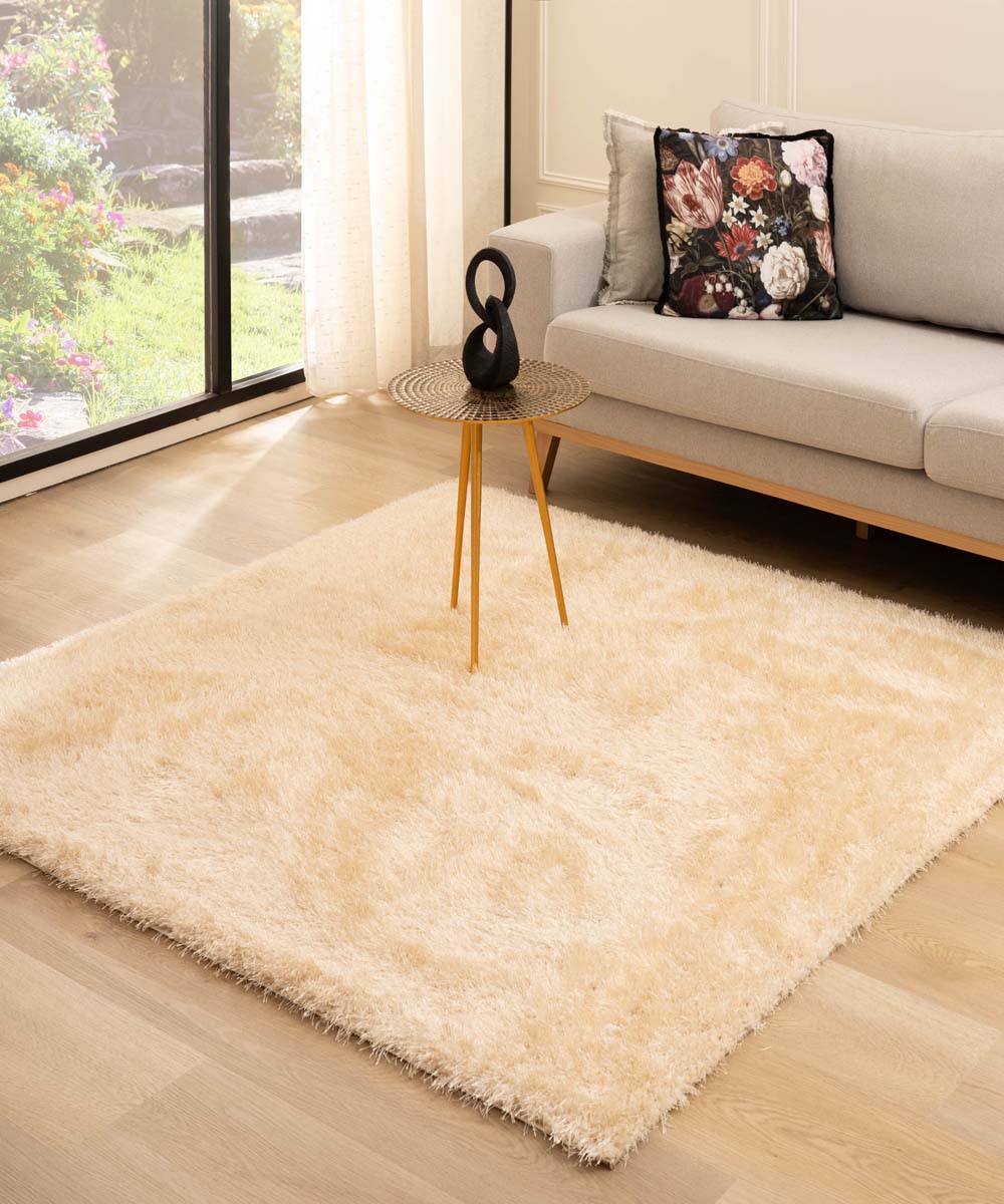 Square velvet rug - Posh champagne Square velvet rug - Posh champagne