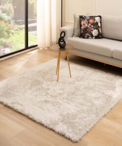 Square velvet rug - Posh light silver