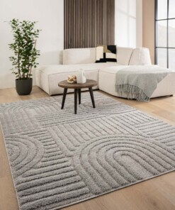 Scandinavian rug - Arc Bend light grey