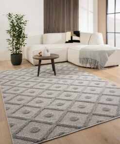 Scandinavian rug - Arc Diamond light grey