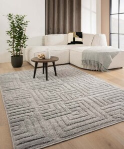Scandinavian rug - Arc Shade light grey