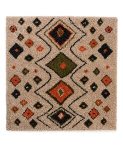 Square thick rug - Artisan beige/multi