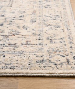 Vintage rug - Classic Bernard white/blue - close up, thumbnail