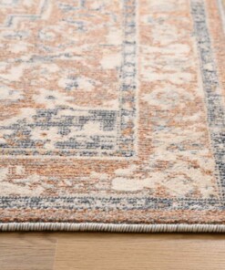 Vintage rug - Classic Bernard terracotta - close up, thumbnail